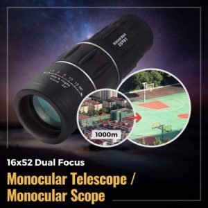 Portable 16 X 52 Dual Focus Monocular Telescope